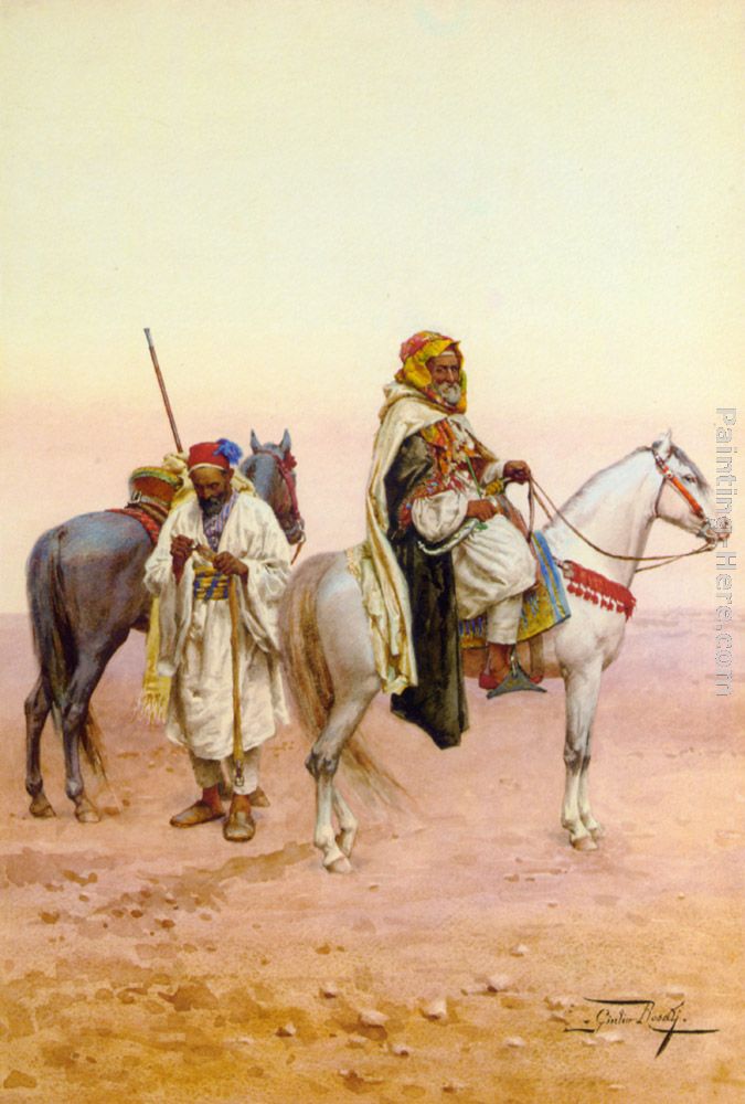 A Rest in the Desert painting - Giulio Rosati A Rest in the Desert art painting